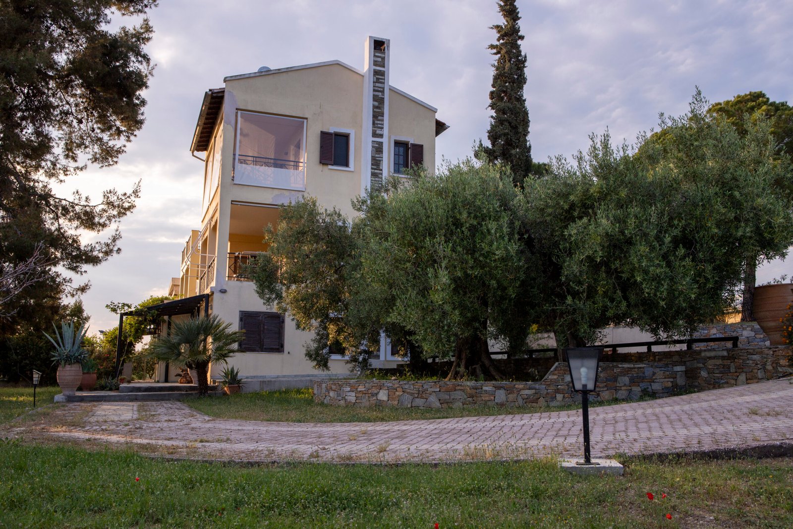 Interior showing stone walls and rustic charm